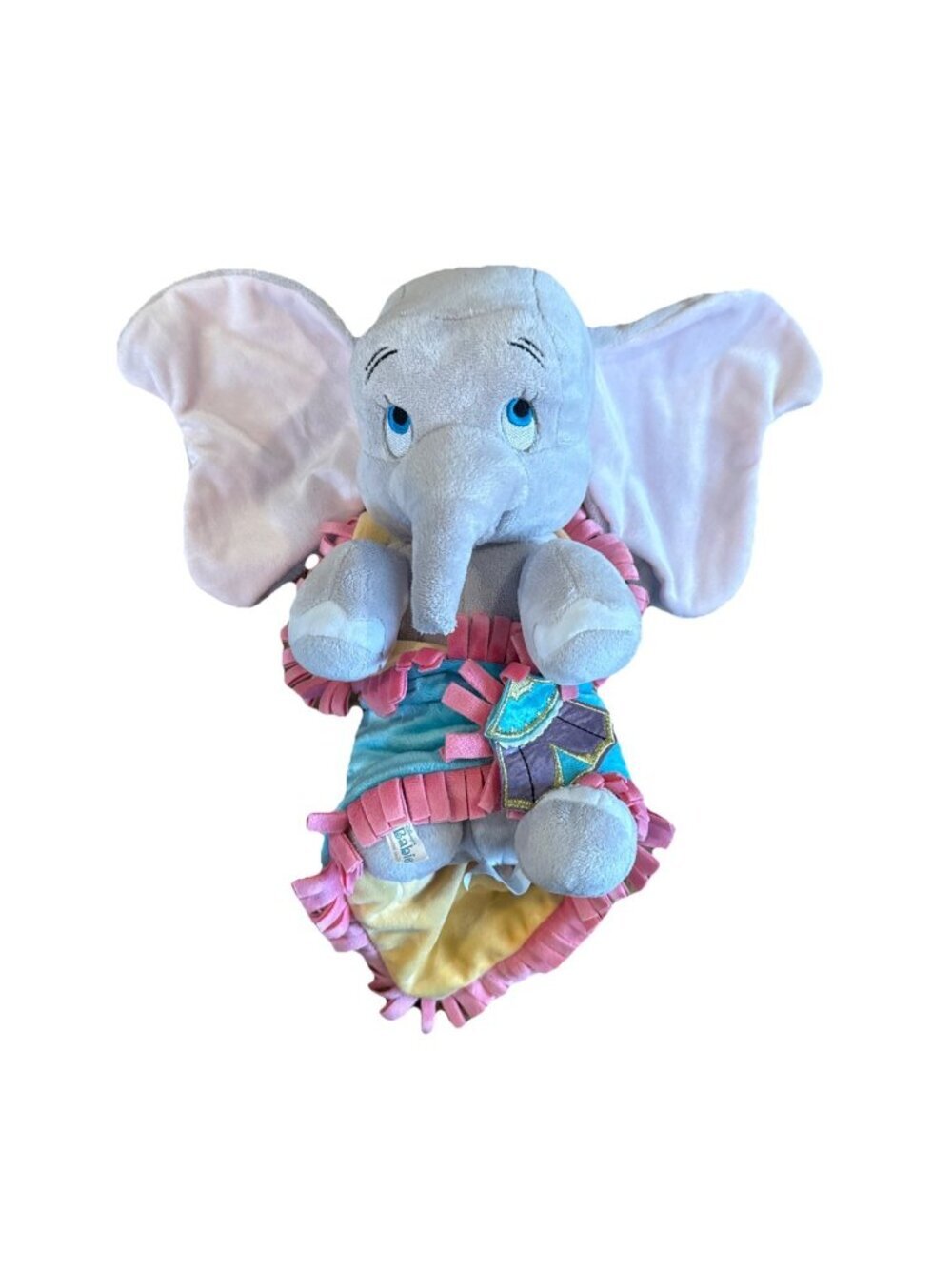 Disney Parks Disney Babies Baby Dumbo in Blanket Stuffed Plush 10" Blue